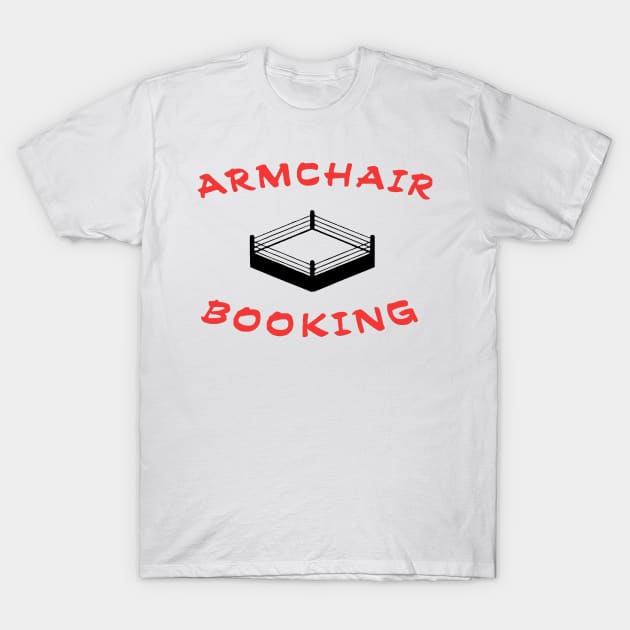 Red Letters Black Ring Transparent Background T-Shirt by Armchair Booking Podcast